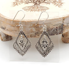 Load image into Gallery viewer, Moroccan Berber Filigree Sterling Silver Dangle Earrings silver 925,Berber Jewelry,sliver Earrings,Dangle &amp; Drop
