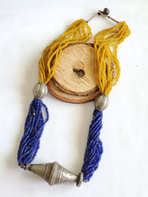 Load image into Gallery viewer, Antique Ethiopian silve amulet necklace with Venetian Trade Beads,thiopian necklace,Hand Crafted, Ethiopian Telsum,Silver, Pendants Necklace
