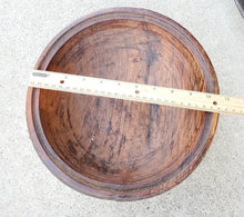 Load image into Gallery viewer, Moroccan Berber Vintage mid-century hand carved Bowl ,African Art Décor ,Moroccan Décor, religious art,Antique Wood Bowl,Berber Carved Wood

