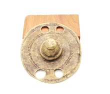 Load image into Gallery viewer, Antique Brass Shield Hair Ornament from Ethiopia tribal jewelry
