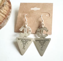 Load image into Gallery viewer, Moroccan Berber Fibula Sterling Silver Dangle Earrings silver 925,Berber Jewelry,sliver Fibula Earrings,Dangle &amp; Drop Earrings,
