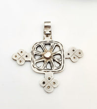 Load image into Gallery viewer, Ethiopian Christian 925 silver Coptic cross pendant ,silver cross, religious cross, Ethiopian Cross, Coptic Cross, ethiopian Silver

