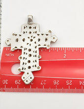 Load image into Gallery viewer, Ethiopian Christian 925 silver Coptic cross pendant ,silver cross, religious cross, Ethiopian Cross, Coptic Cross, ethiopian Silver
