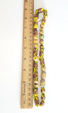 Load image into Gallery viewer, African Old European Wedding Cake Venetian Yellow Pineapple 31 Mixed beads,Ethiopian Glass,Trade Beads Venetian Necklace,African,
