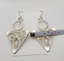 Load image into Gallery viewer, Moroccan Berber Fibula Sterling Silver Dangle Earrings silver 925,Berber Jewelry,sliver Fibula Earrings,Dangle &amp; Drop Earrings,
