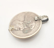 Load image into Gallery viewer, antique Ethiopia silver coins HAILE SELASSIE Silver coin lion of Judah Pendant, Made in 1970s, Rasta Jewelry, Silver coins
