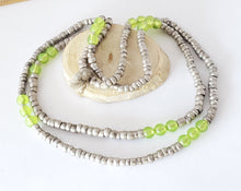 Load image into Gallery viewer, Antique Ethiopian strand of Large Heishi Silver Beads,Hand Crafted Silver,Ethnic Jewelry,Tribal Jewelry,Ethiopian jewellery
