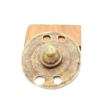 Load image into Gallery viewer, Antique Brass Shield Hair Ornament from Ethiopia tribal jewelry
